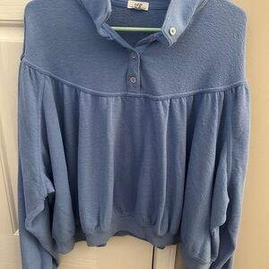Aerie Light Blue Cowl Neck Sweater